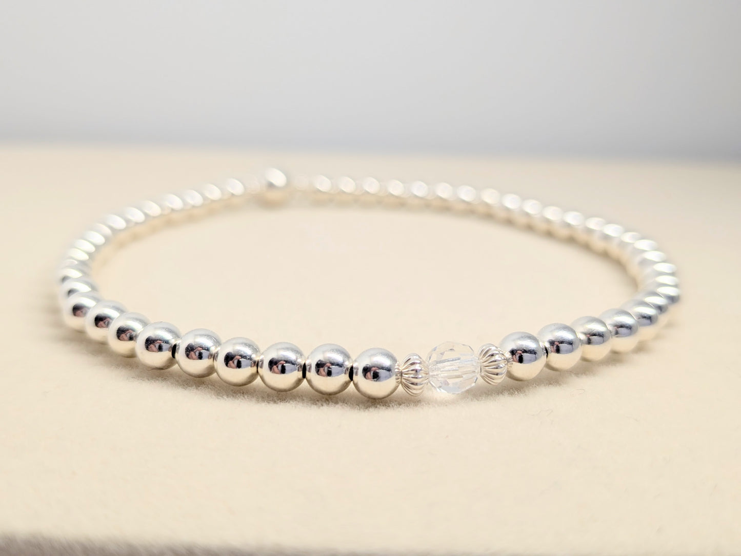 BRIA Clear Crystal Silver Bracelet