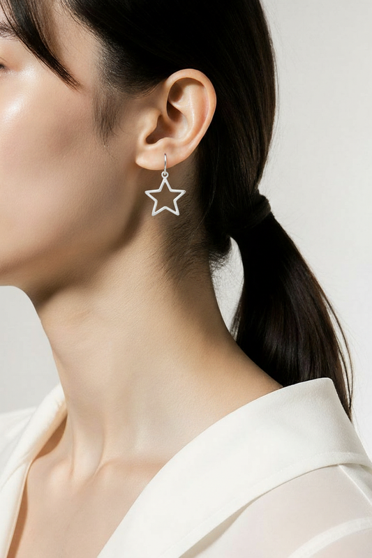 Sterling Silver Star Stud Earrings