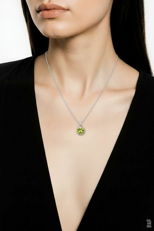 Sterling Silver Peridot Necklace