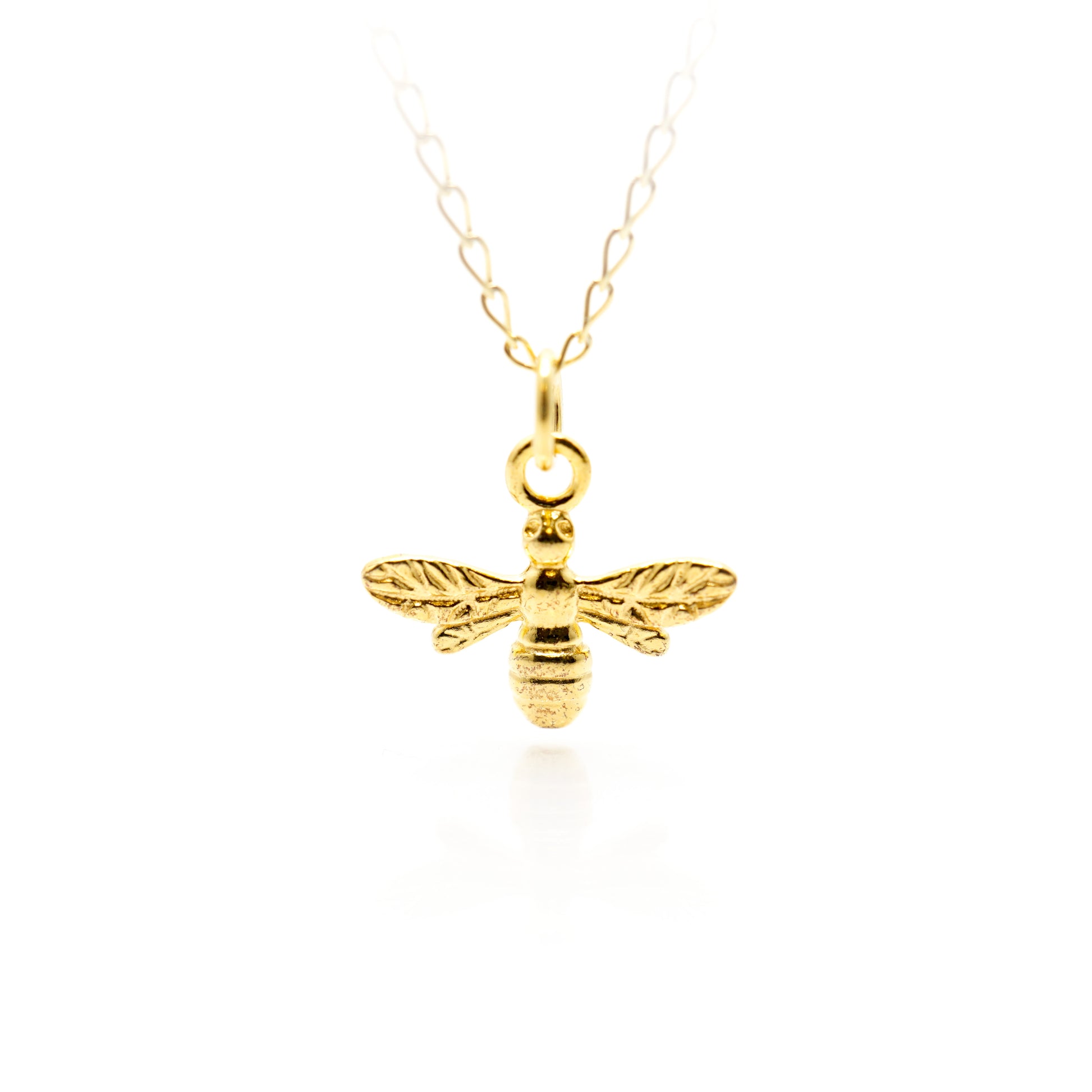 Gold Bee Pendant Necklace - SKU 631 - Sophellie Jewellery