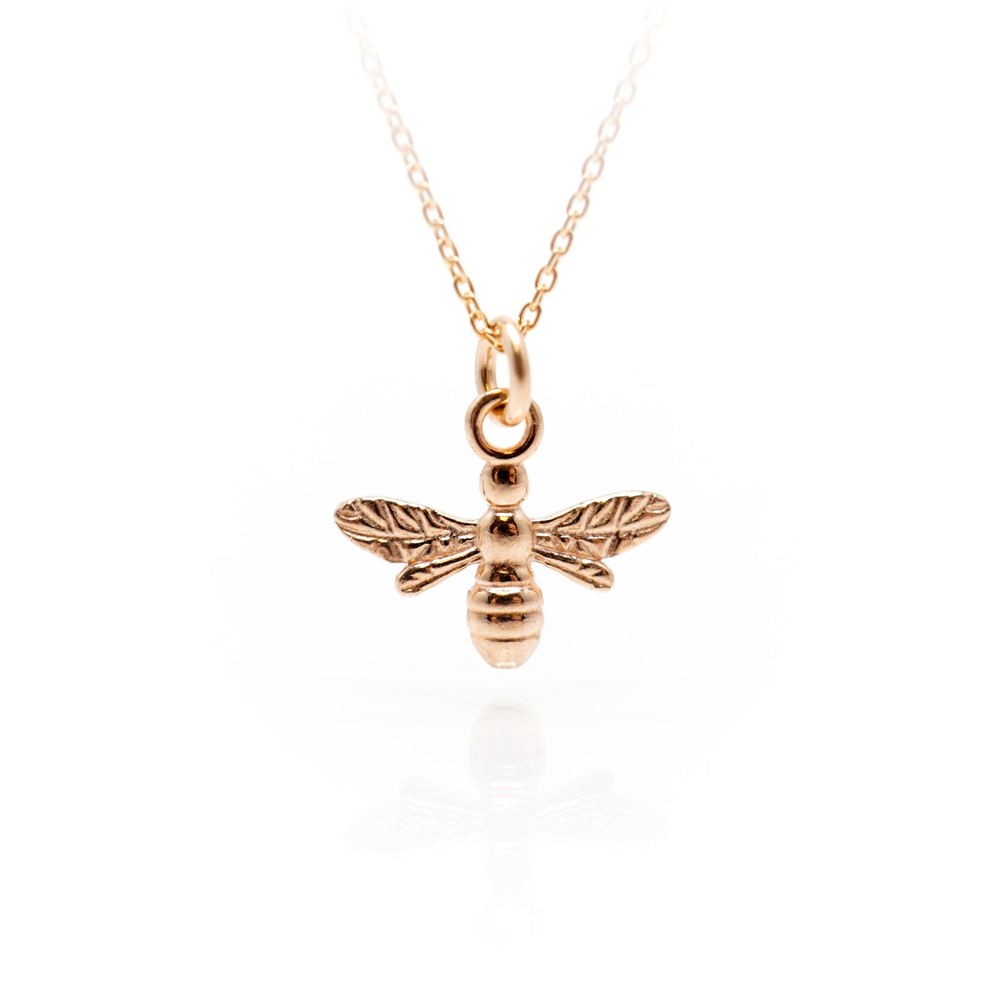 Rose Gold Bee Pendant Necklace