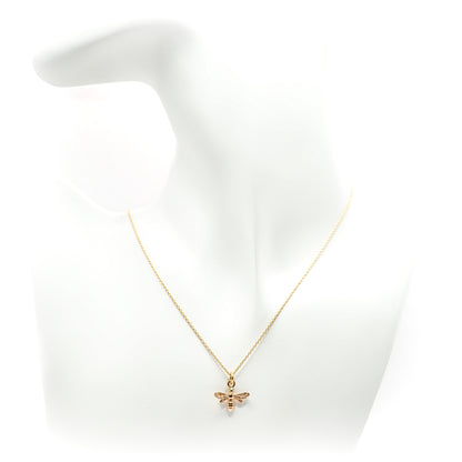 Rose Gold Bee Pendant Necklace