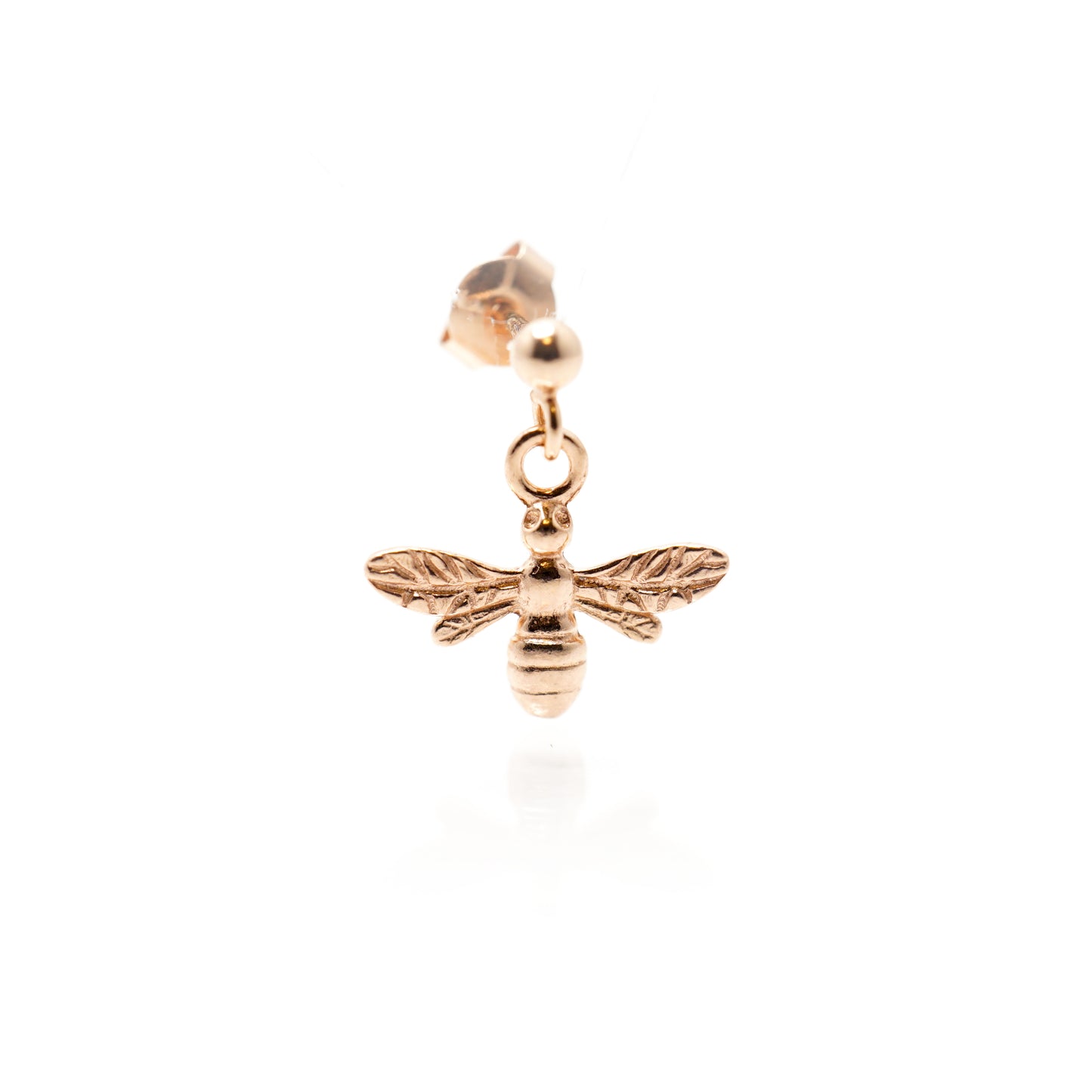 Bee Earrings Rose Gold Drop Studs - SKU 633 - Sophellie Jewellery