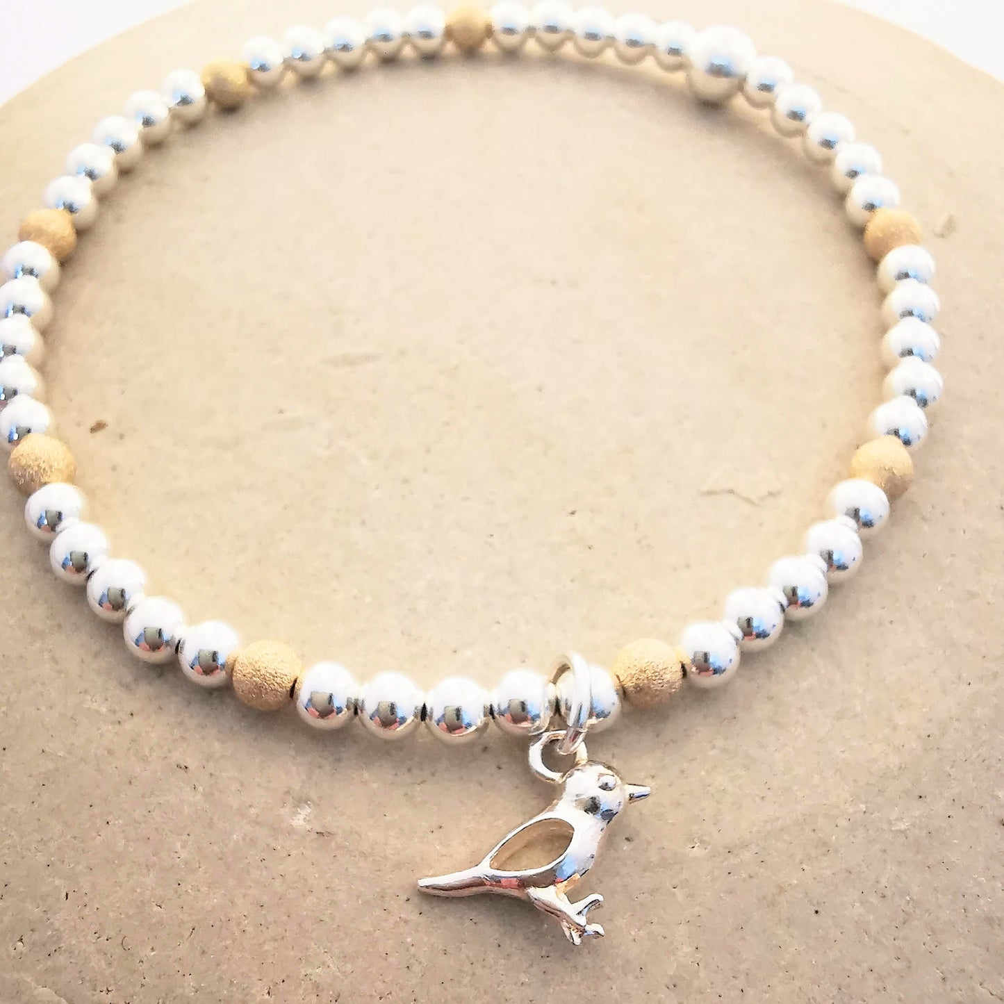 ELLA Silver and Gold Bird Bracelet