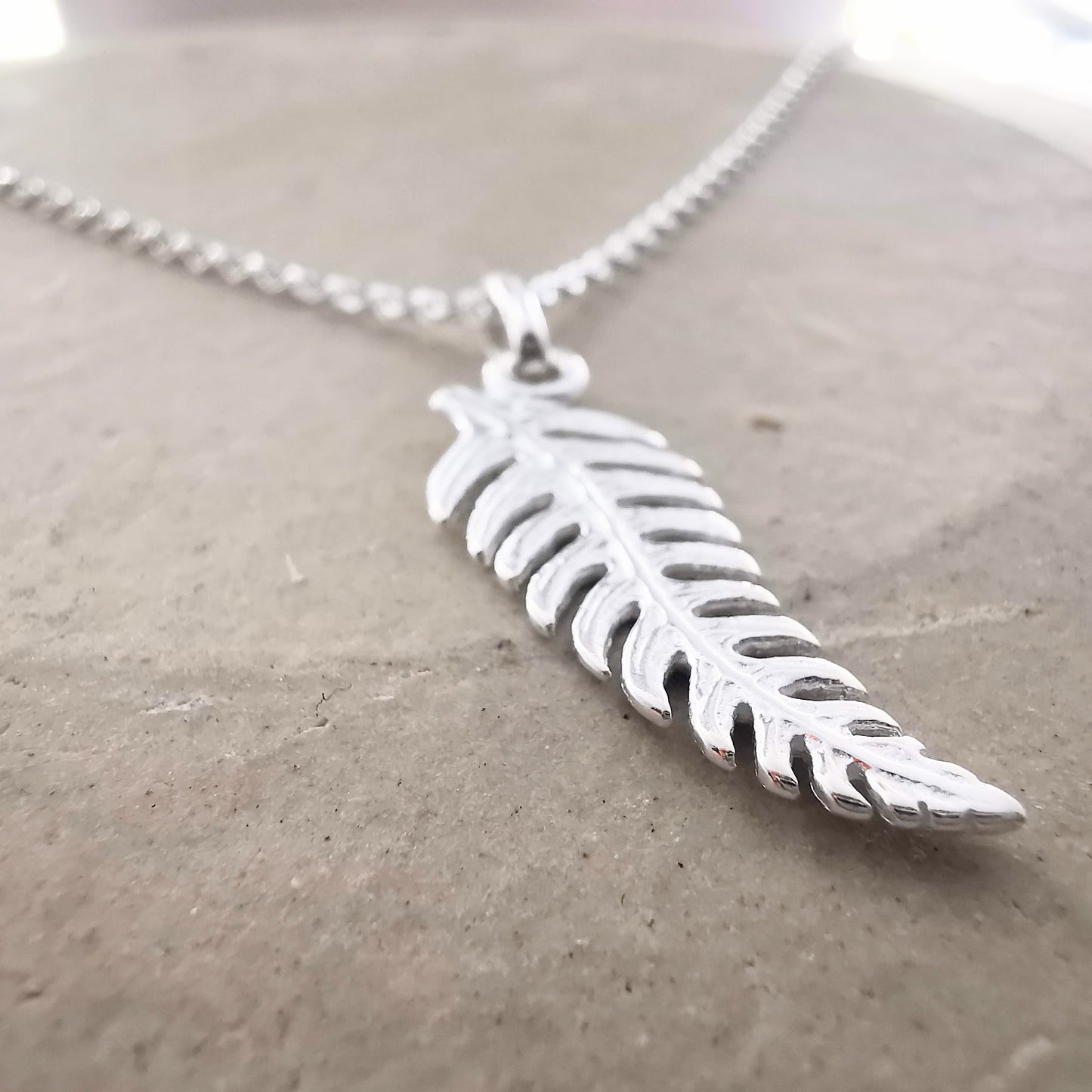 Silver Fern Leaf Pendant Bracelet