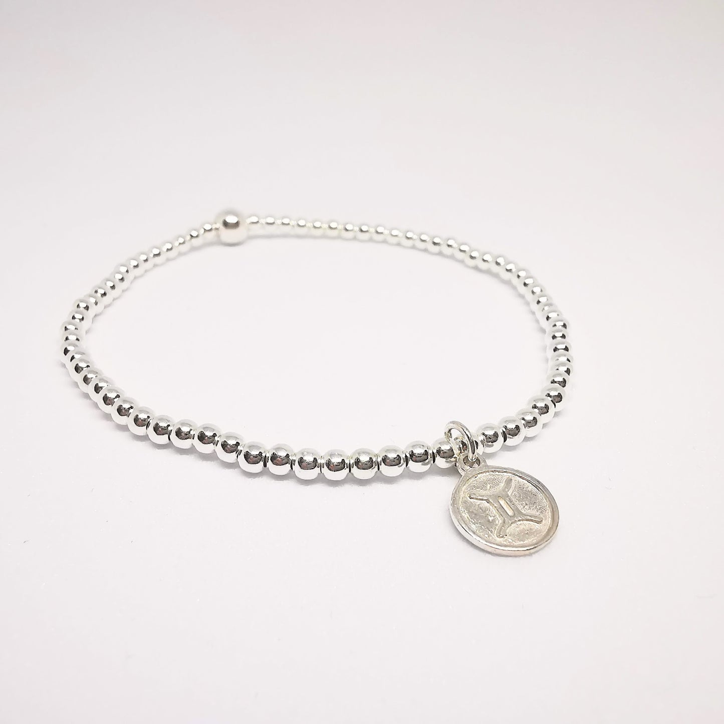 GEMINI Sterling Silver Beaded Bracelet