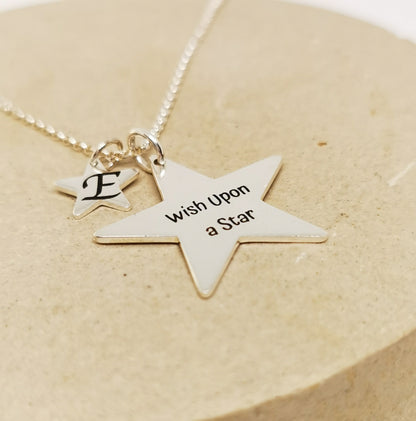 Personalised Star Necklace Wish upon a star