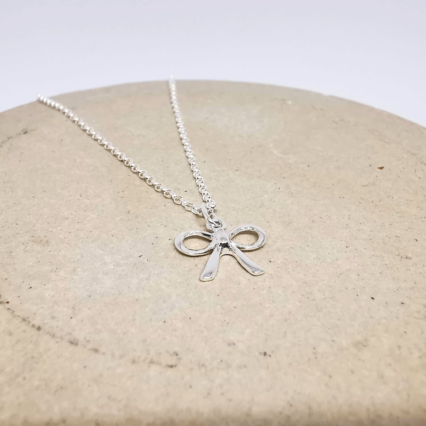 Sterling Silver Bow Necklace