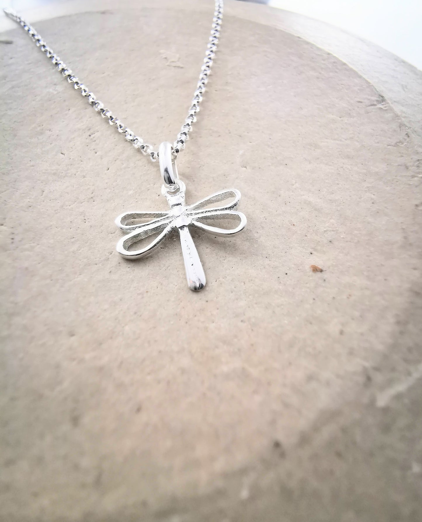 Sterling Silver Dragonfly Pendant Necklace