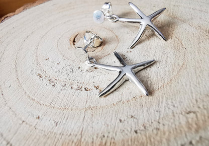 Sterling Silver Starfish Stud Earrings - SKU 1096 - Sophellie Jewellery