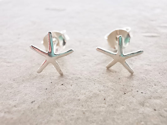 Sterling Silver Starfish Stud Earrings