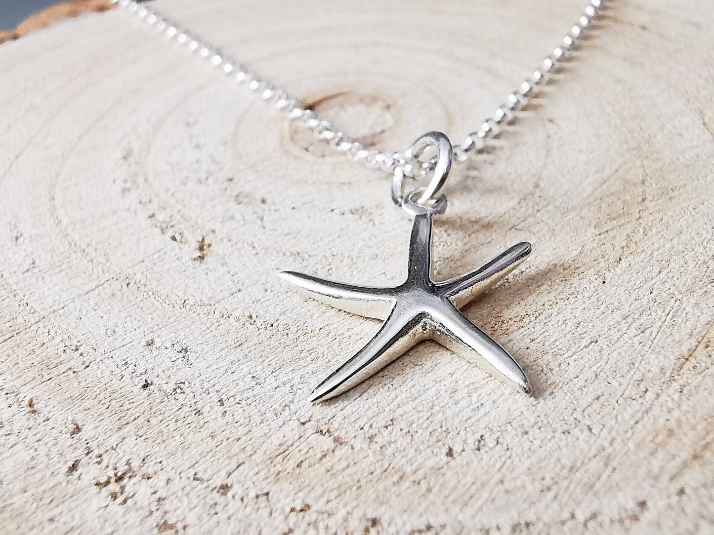 Sterling Silver Starfish Pendant Necklace - SKU 1099 - Sophellie Jewellery