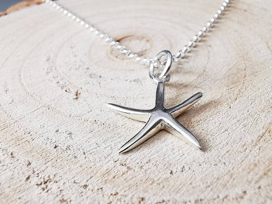 Sterling Silver Starfish Pendant Necklace - SKU 1099 - Sophellie Jewellery