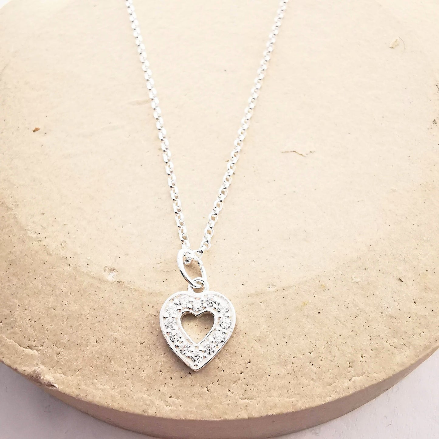 Heart Pendant Necklace in Sterling Silver