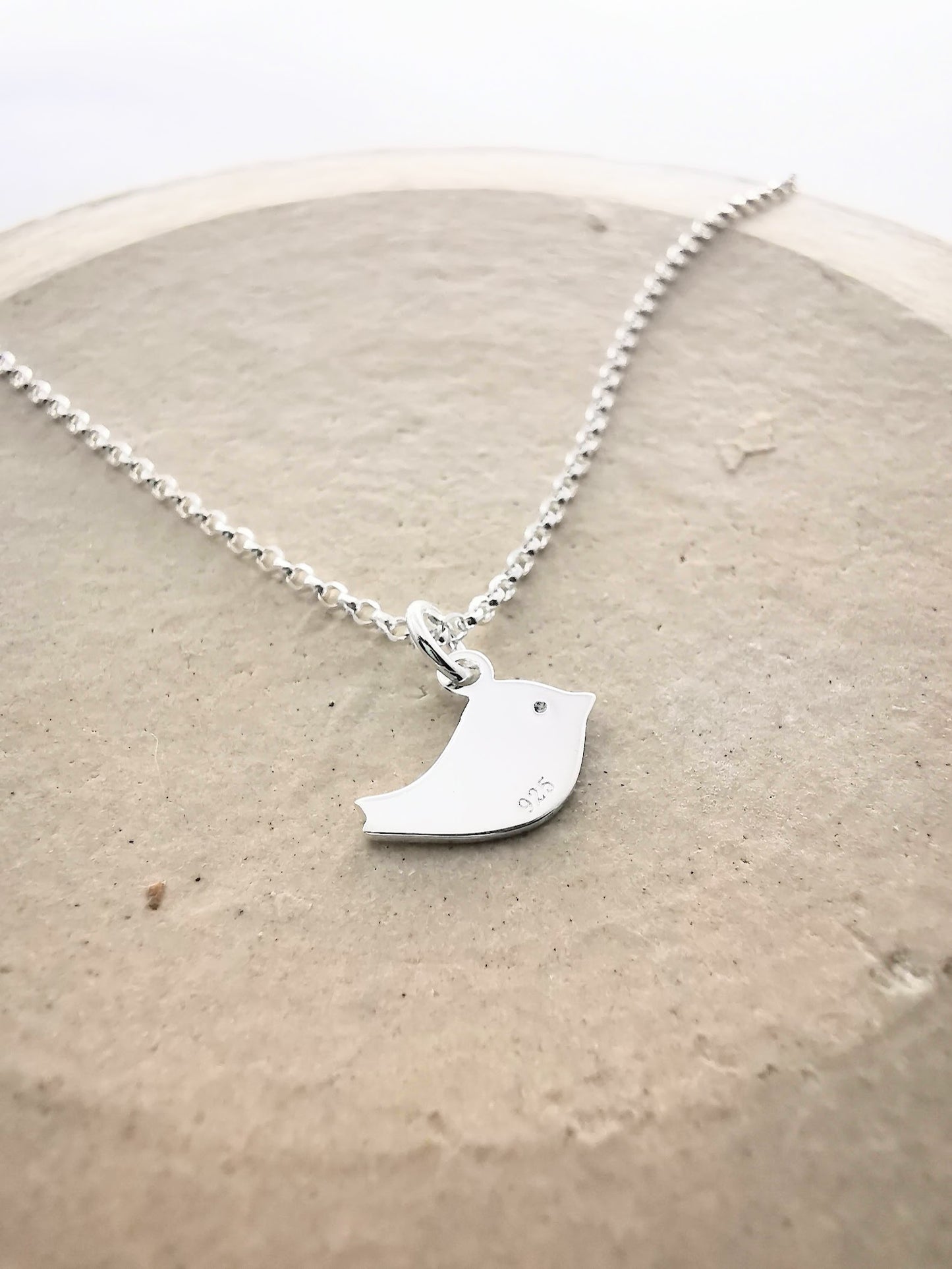 Sterling Silver Bird Pendant Necklace