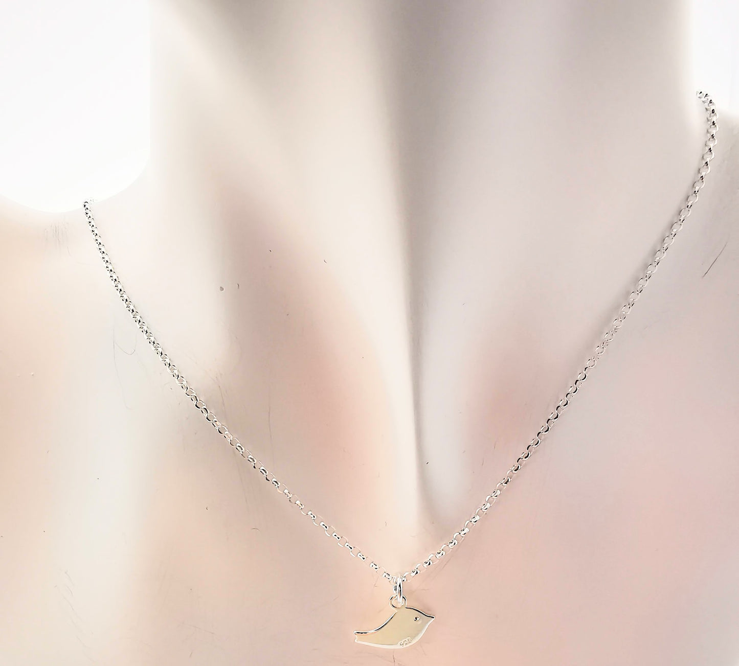 Sterling Silver Bird Pendant Necklace