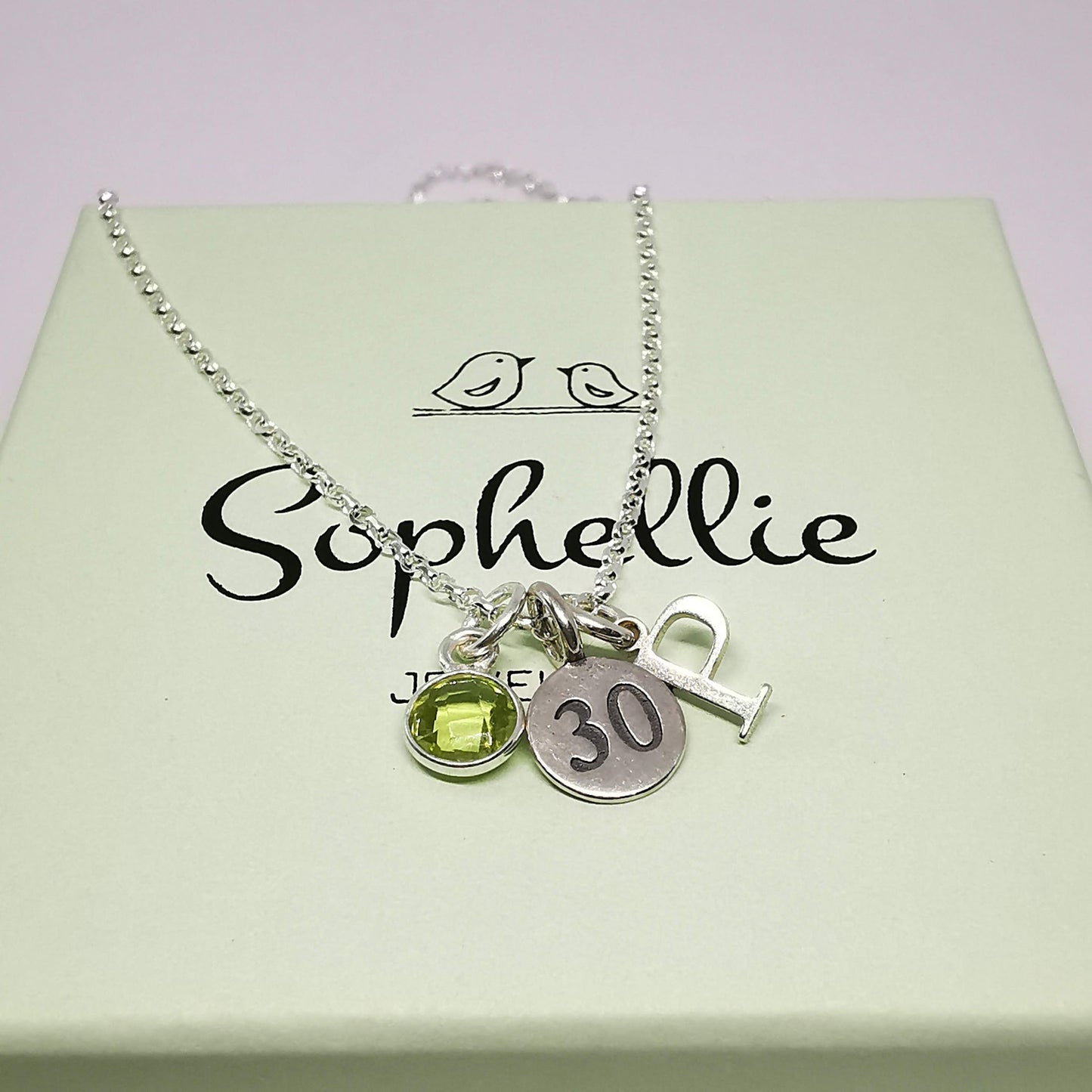 Personalised 30th Milestone Necklace in Sterling Silver