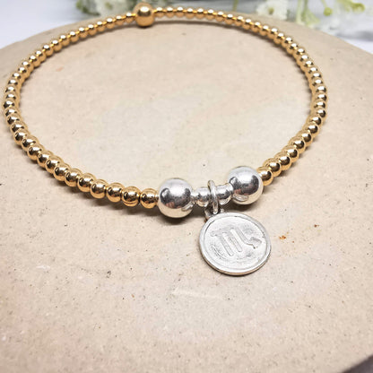 Gold Beaded Bracelet Scopio Zodiac