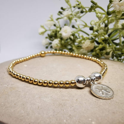 PISCES Gold Beaded Bracelet