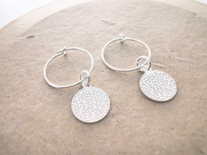 Sterling Silver Leopard Print Hoop Earrings