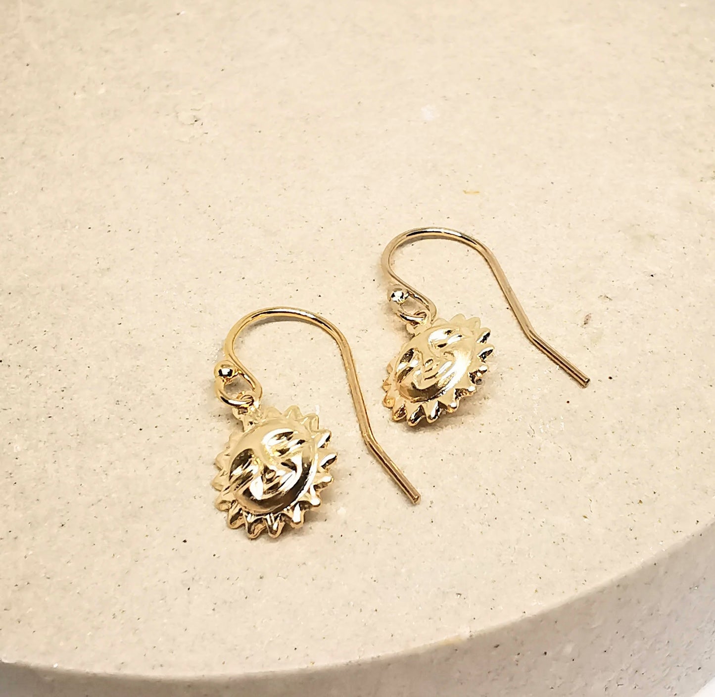 Gold Summer Sun Drop Earrings