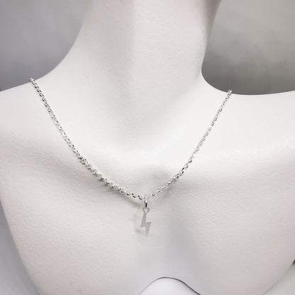 Silver Lightning Bolt Necklace