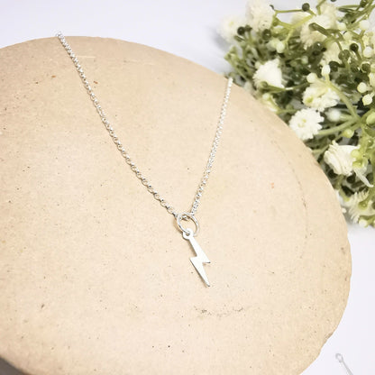 Silver Lightning Bolt Necklace