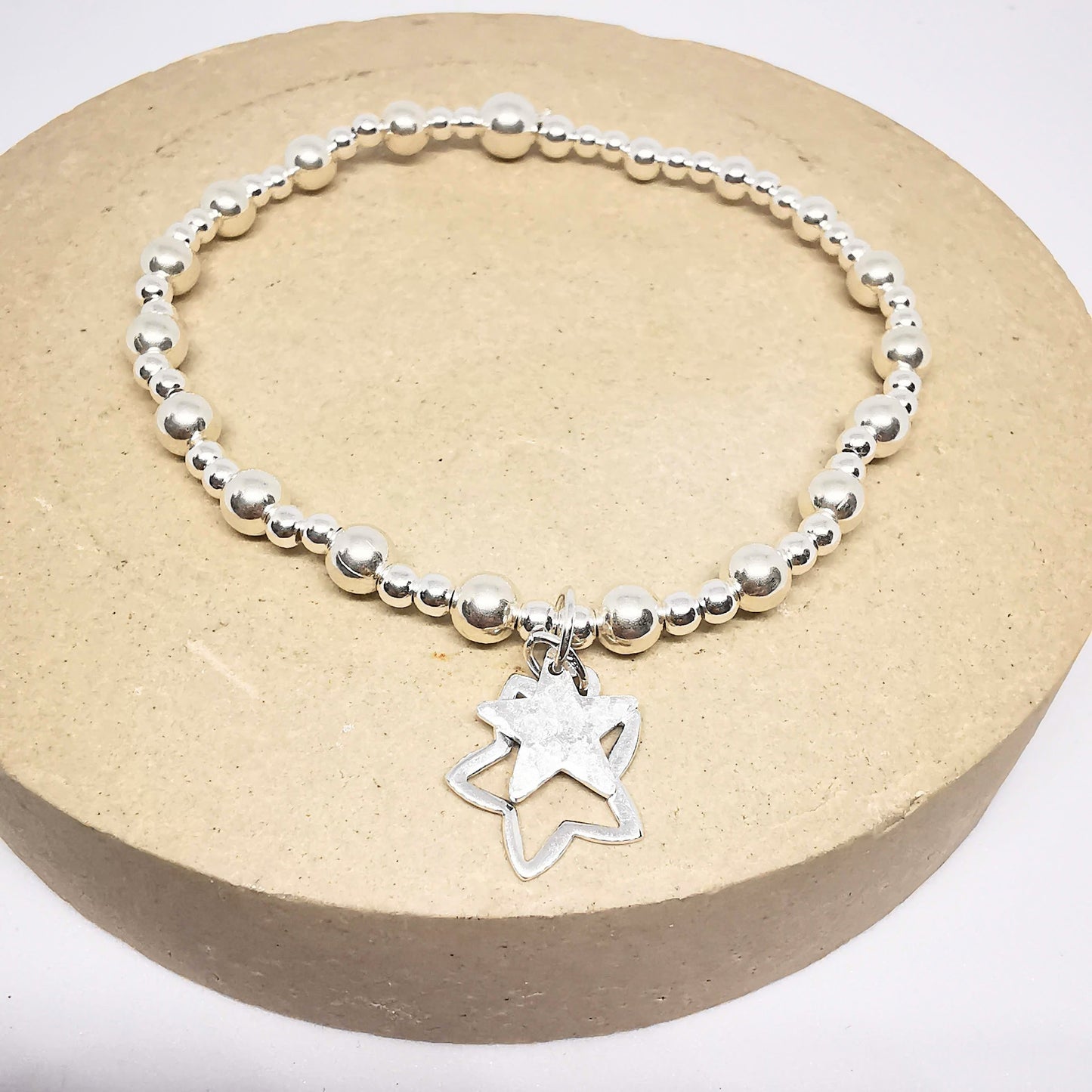 Double Star Bracelet in Sterling Silver