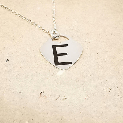 Personalised Heart Necklace in Sterling Silver