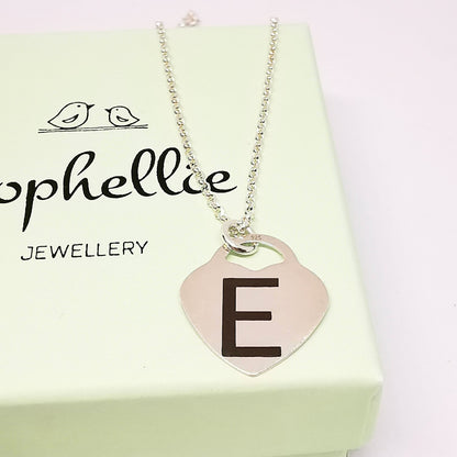 Personalised Heart Necklace in Sterling Silver