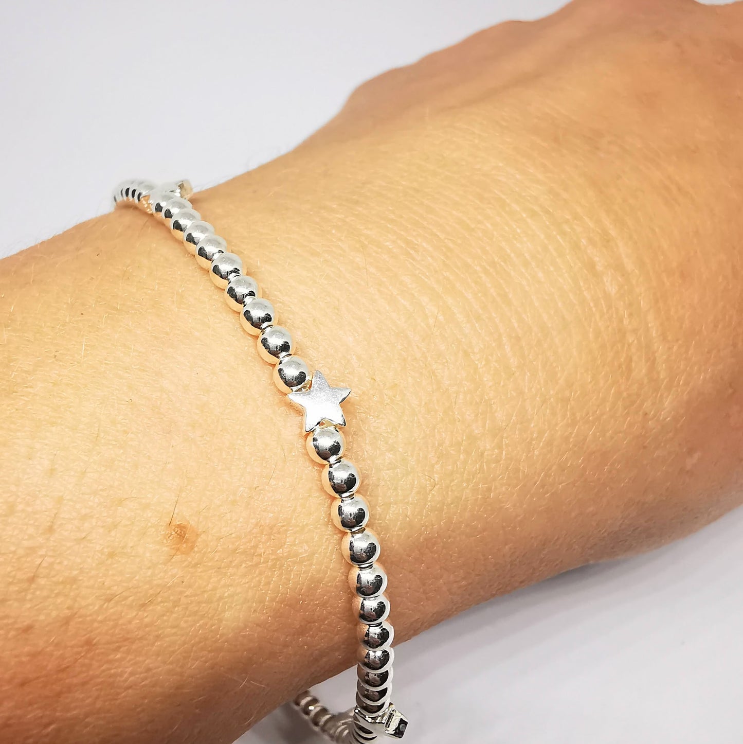 SOPHIE Star Beaded Bracelet in Sterling Silver