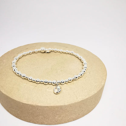 EVERLY Crystal Beaded Bracelet in Sterling Silver