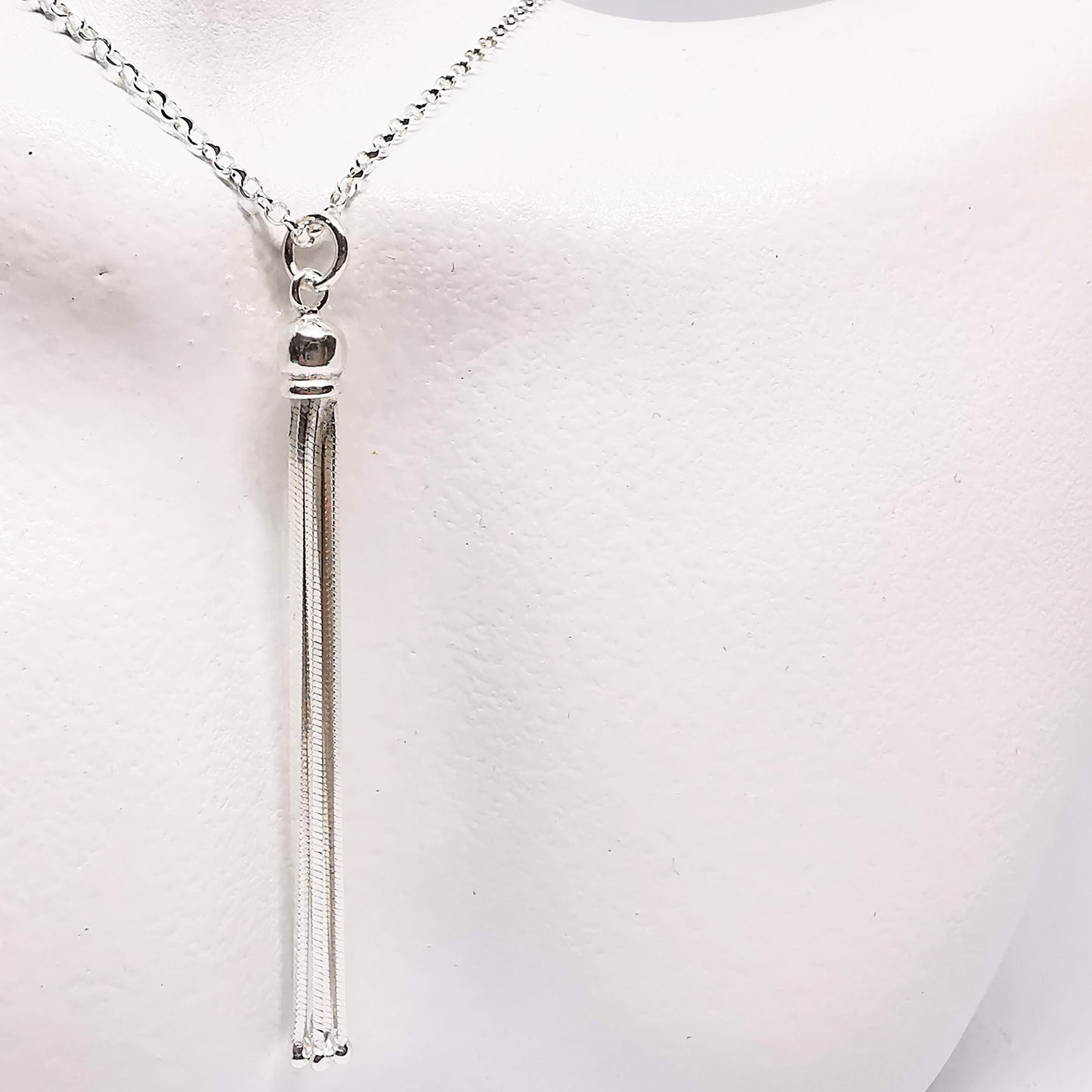 Sterling Silver Tassel Pendant Necklace