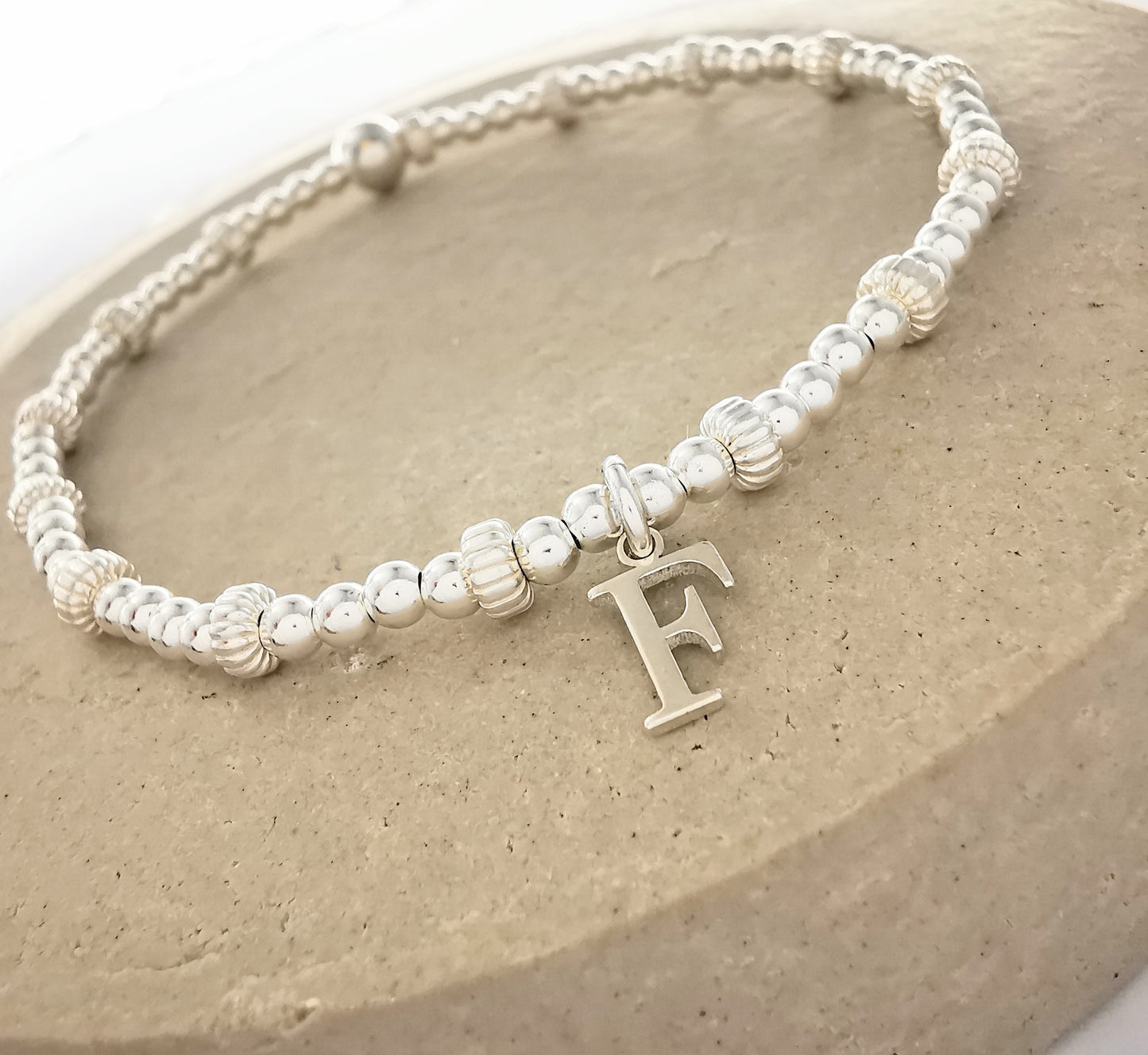All That Glitters - Personalised Sterling Silver Bead Star Bracelet Collection - SKU 2004 - Sophellie Jewellery