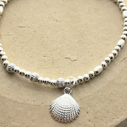 CHLOE - Sterling Silver Shell Bracelet - SKU 2250 - Sophellie Jewellery