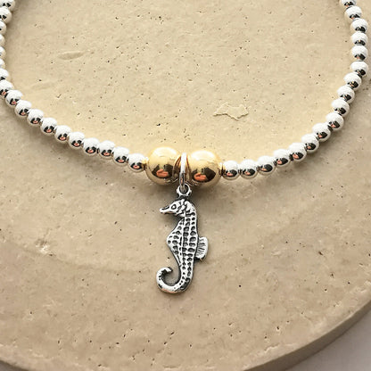 EMILY - Sterling Silver Seahorse Bracelet - SKU 2249 - Sophellie Jewellery