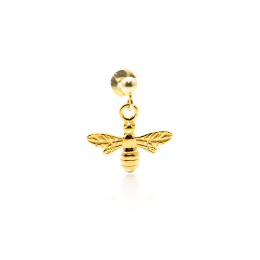 Gold Bumble Bee Dangle Earrings - SKU 1203 - Sophellie Jewellery