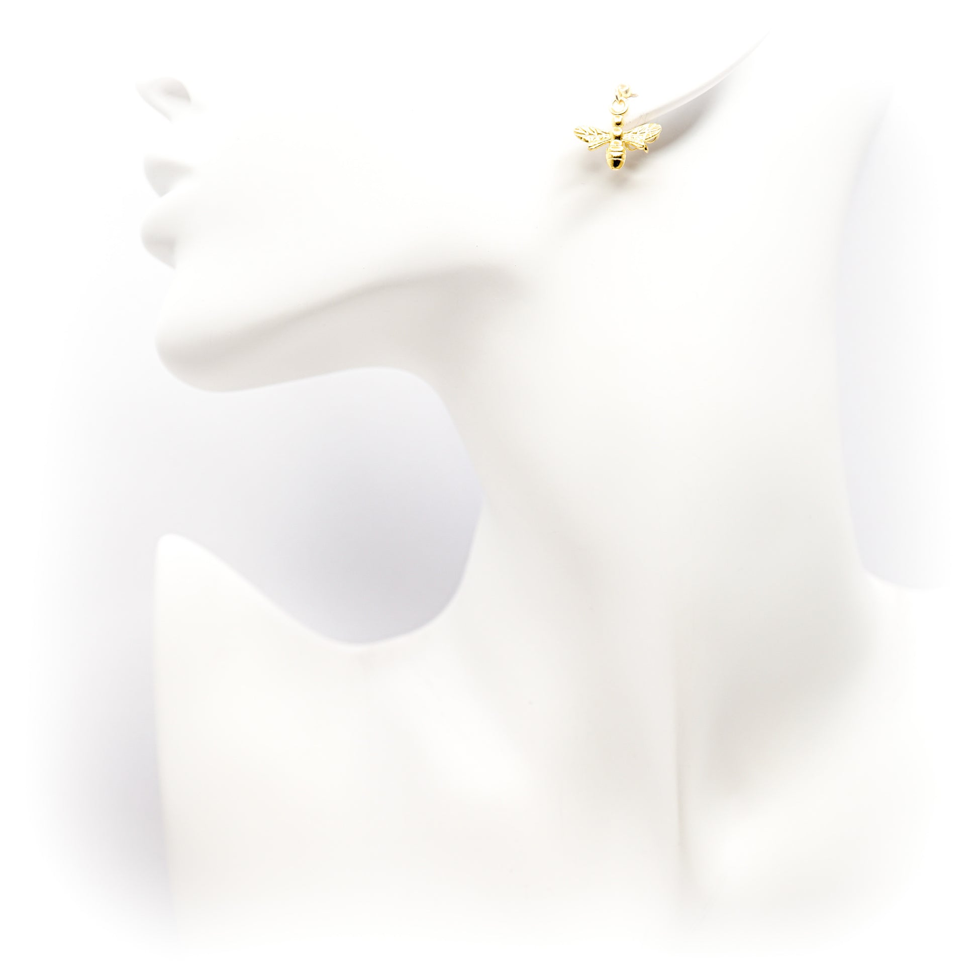 Gold Bumble Bee Dangle Earrings - SKU 1203 - Sophellie Jewellery