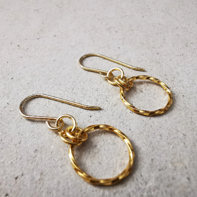 Gold Endless Circle Earrings - SKU 1217 - Sophellie Jewellery