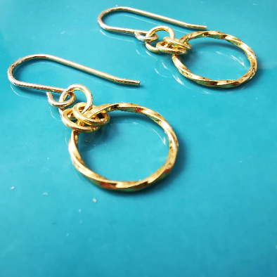 Gold Endless Circle Earrings - SKU 1217 - Sophellie Jewellery