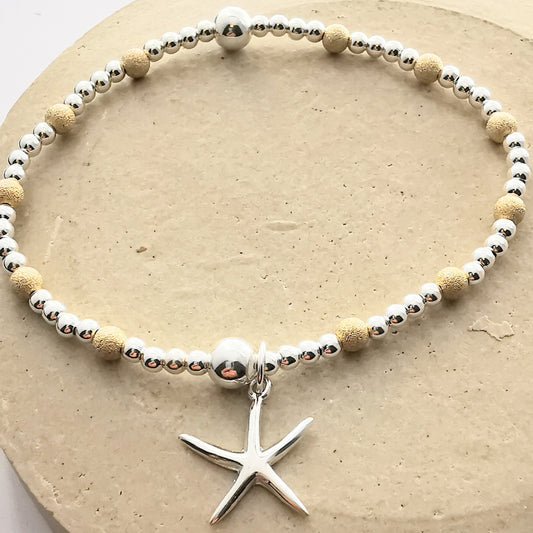 LILY - Sterling Silver Starfish Bracelet - SKU 2248 - Sophellie Jewellery