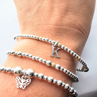 Maison Stack - Sterling Silver Bead Bracelet Collection - SKU 1790 - Sophellie Jewellery