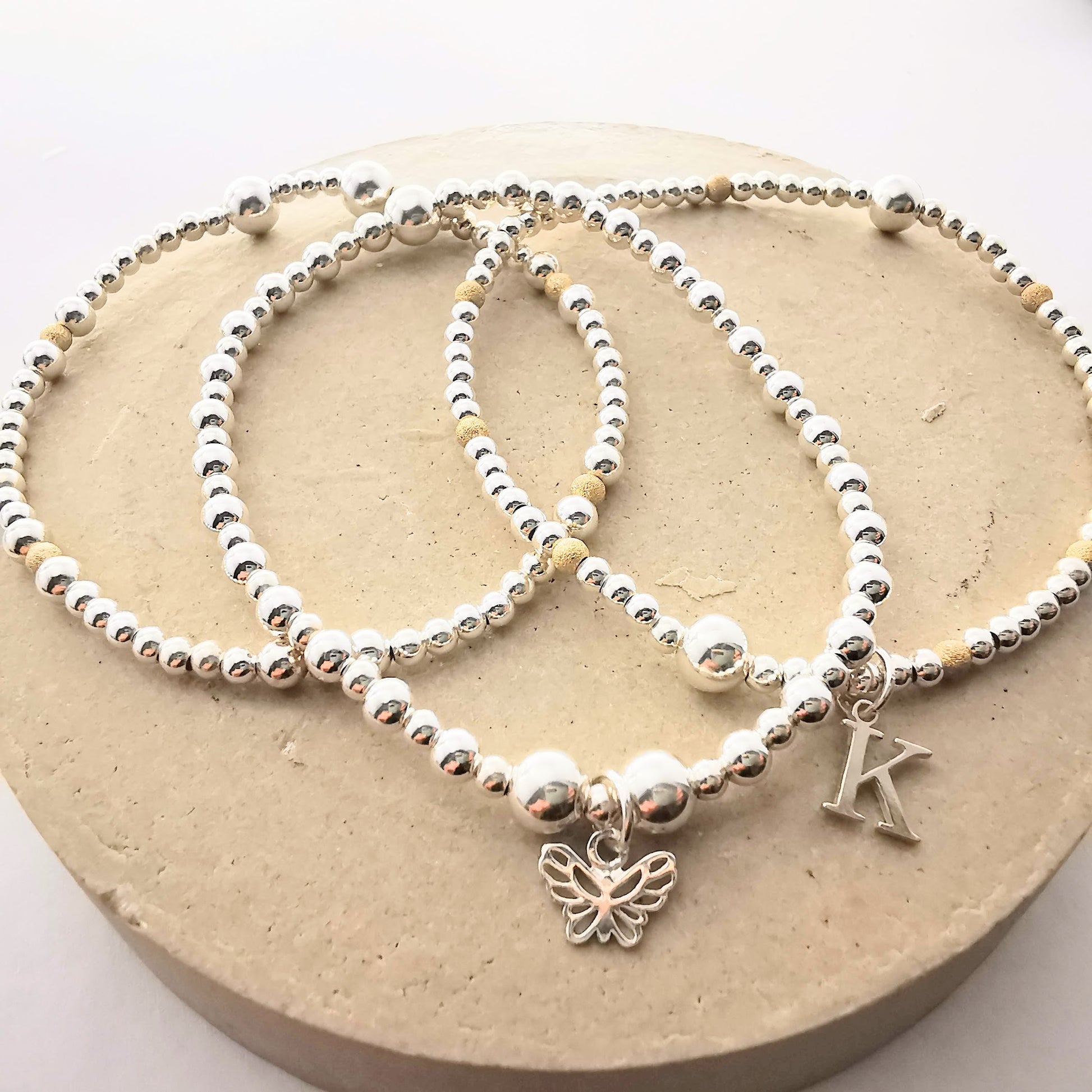 Maison Stack - Sterling Silver Bead Bracelet Collection - SKU 1790 - Sophellie Jewellery