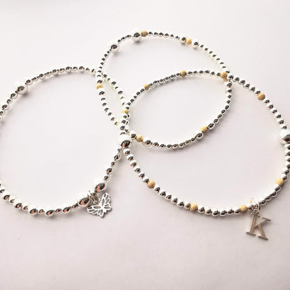 Maison Stack - Sterling Silver Bead Bracelet Collection - SKU 1790 - Sophellie Jewellery