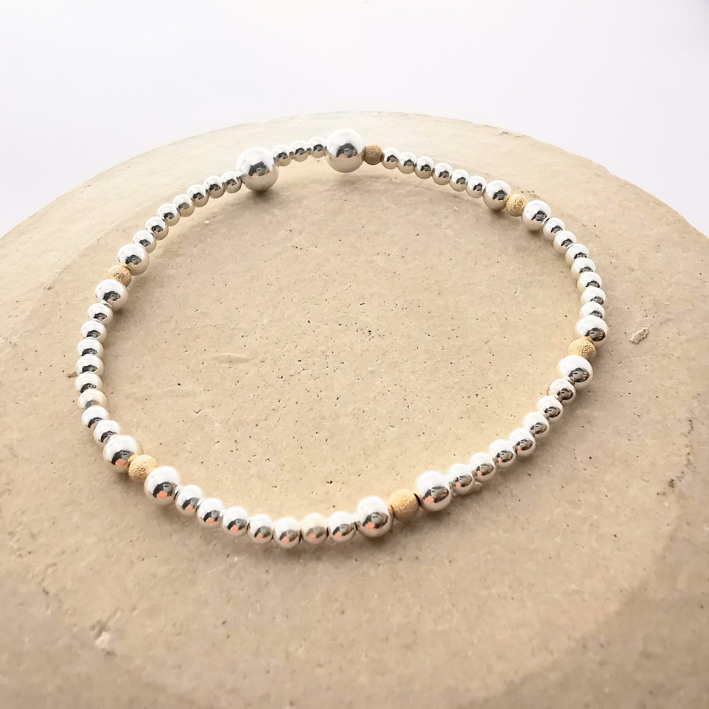 Maison Stack - Sterling Silver Bead Bracelet Collection - SKU 1790 - Sophellie Jewellery