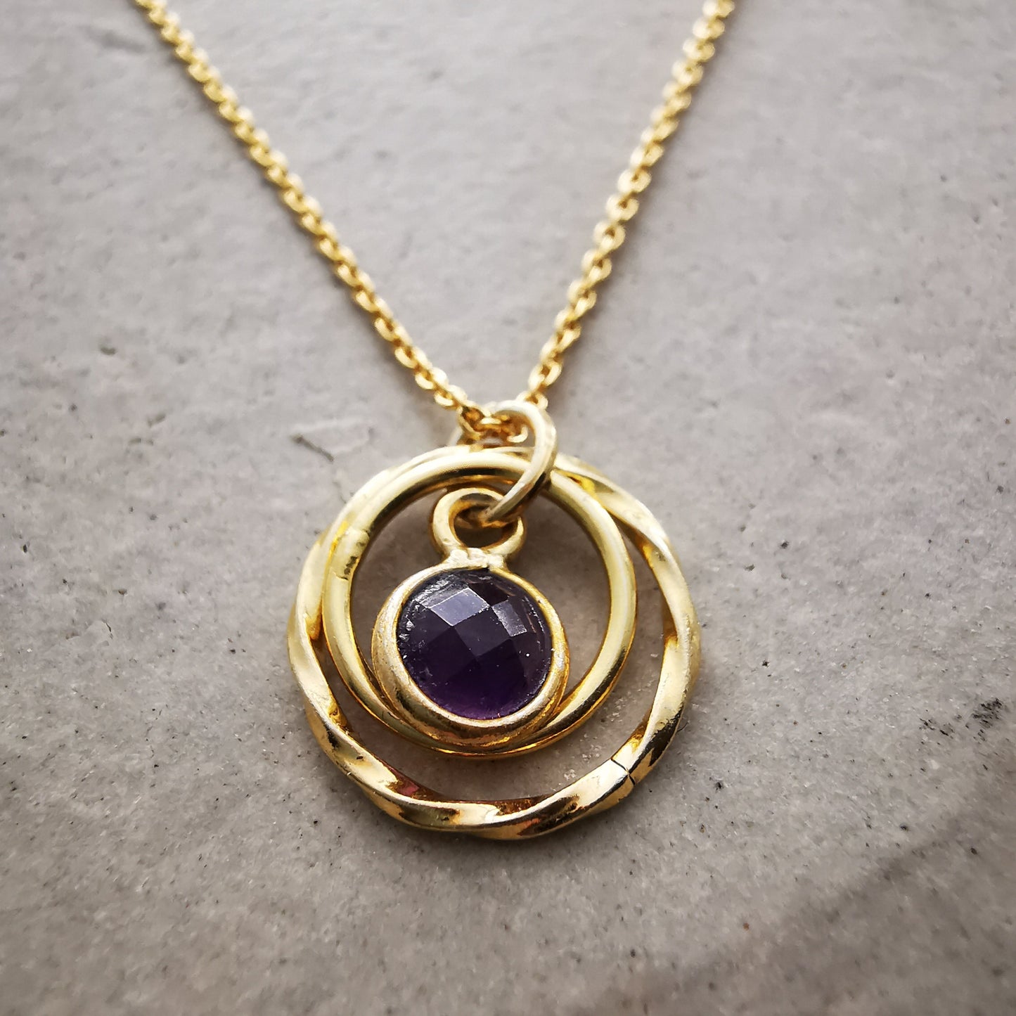 Mother's and Daughter's Gold Birthstone Necklace - SKU 2002 - Sophellie Jewellery