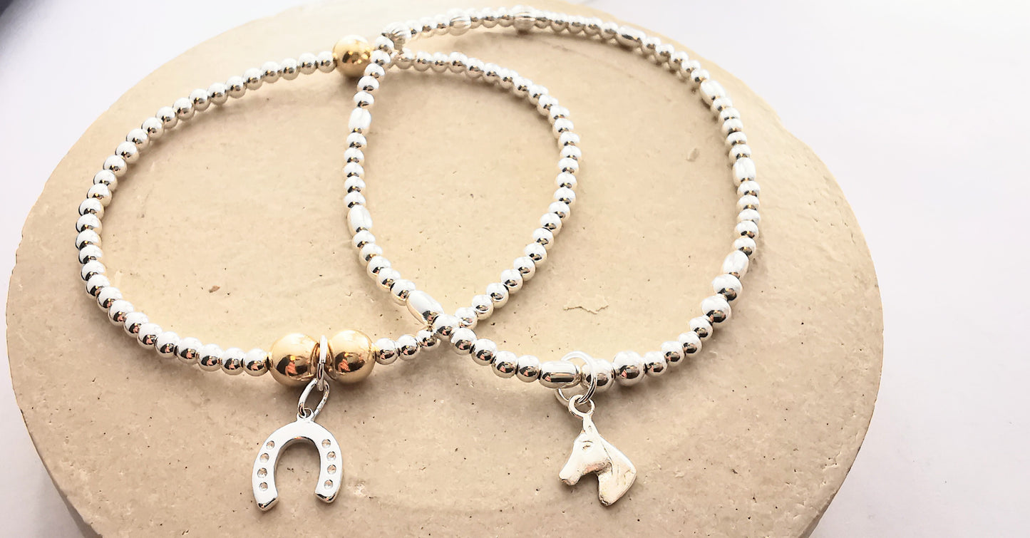 PENELOPE - Sterling Silver Horse Bracelet Set - SKU 2251 - Sophellie Jewellery