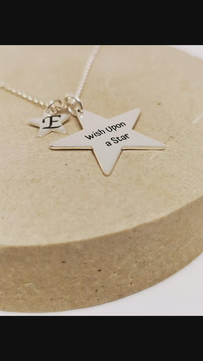 Personalised Star Necklace Wish upon a star