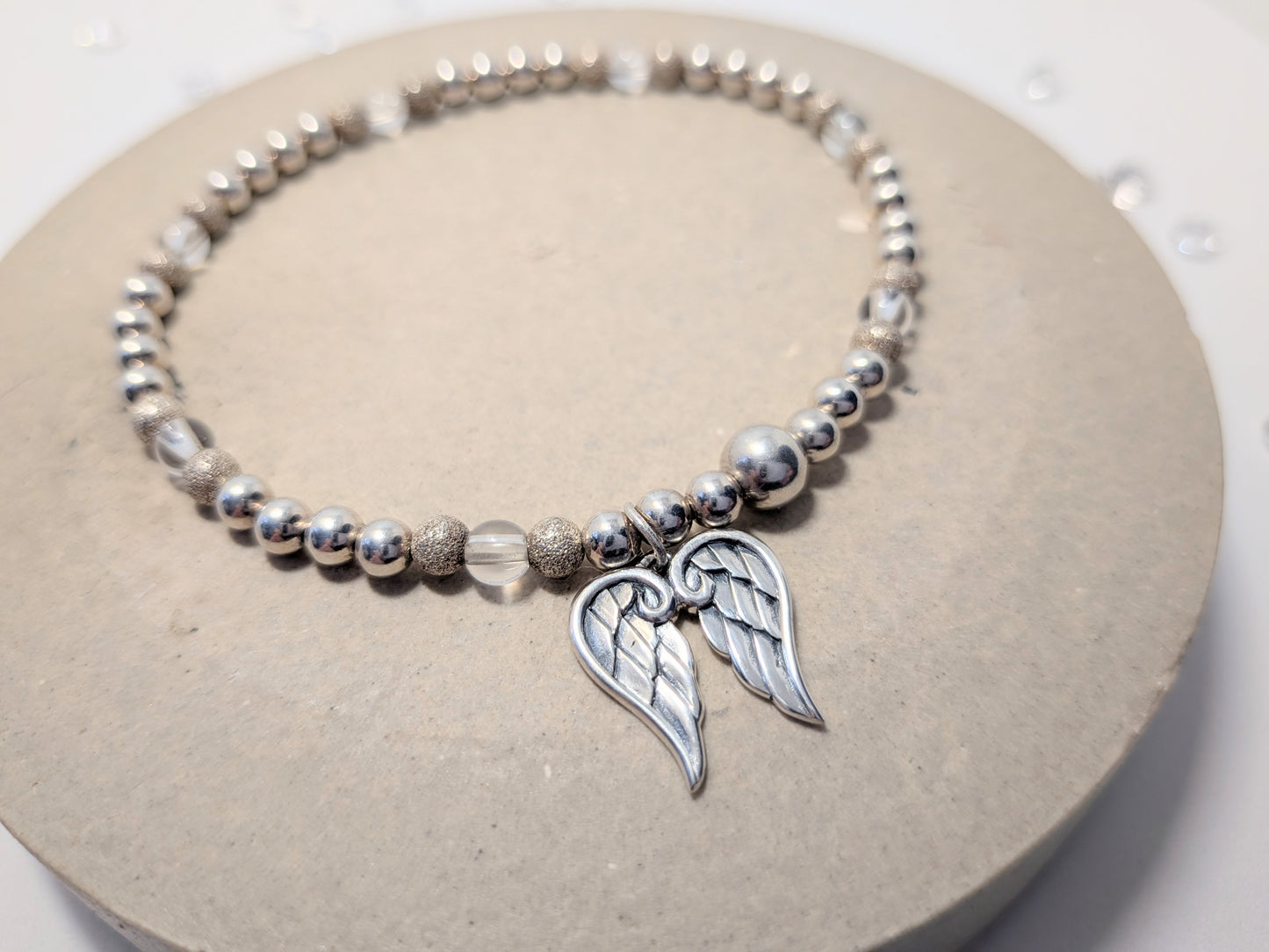 GRACE Double Angel Winged Beaded Bracelet