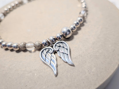 GRACE Double Angel Winged Beaded Bracelet